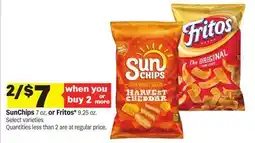 Meijer SunChips 7 oz. or Fritos* 9.25 oz offer