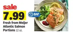 Meijer Fresh from Meijer Atlantic Salmon Portions offer