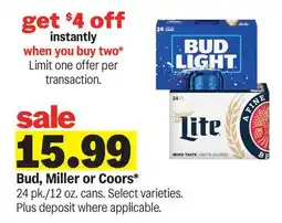 Meijer Bud, Miller or Coors offer