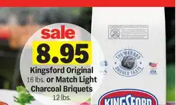 Meijer Kingsford Original 16 lbs. or Match Light Charcoal Briquets 12 lbs offer