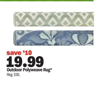 Meijer Outdoor Polyweave Rug offer