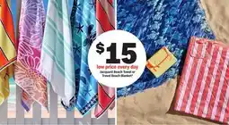 Meijer Jacquard Beach Towel or Travel Beach Blanket offer