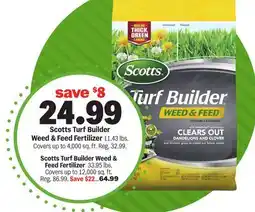 Meijer Scotts Turf Builder Weed & Feed Fertilizer offer