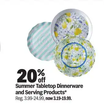 Meijer Summer Tabletop Dinnerware and Serving Products offer