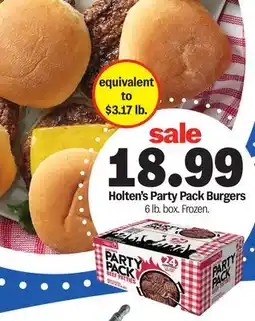 Meijer Holten's Party Pack Burgers offer