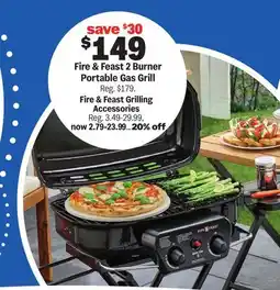 Meijer Fire & Feast 2 Burner Portable Gas Grill offer