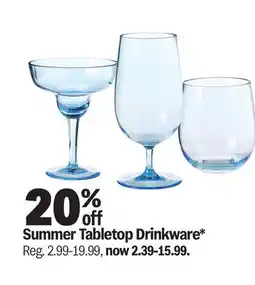 Meijer Summer Tabletop Drinkware offer