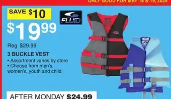 Dunham's Sports 3 BUCKLE VEST offer