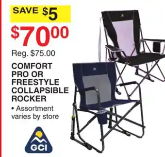Dunham's Sports COMFORT PRO OR FREESTYLE COLLAPSIBLE ROCKER offer