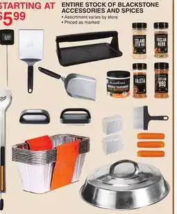 Dunham's Sports ENTIRE STOCK OF BLACKSTONE ACCESSORIES AND SPICES offer