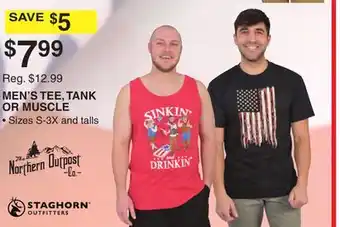 Dunham's Sports MEN'S TEE, TANK OR MUSCLE offer