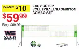 Dunham's Sports EASY SETUP VOLLEYBALL/BADMINTON COMBO SET offer