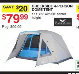 Dunham's Sports CREEKSIDE 4-PERSON DOME TENT offer