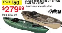 Dunham's Sports QUEST 100X SIT-IN OR SIT-ON ANGLER KAYAK offer