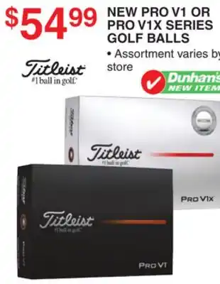 Dunham's Sports TITLEIST NEW PRO V1 OR PRO V1X SERIES GOLF BALLS offer