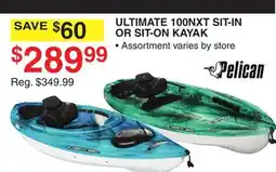 Dunham's Sports PELICAN ULTIMATE 100NXT SIT-IN OR SIT-ON KAYAK offer