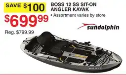 Dunham's Sports SUNDOLPHIN BOSS 12 SS SIT-ON ANGLER KAYAK offer