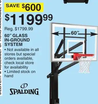 Dunham's Sports 60 GLASS IN-GROUND SYSTEM offer