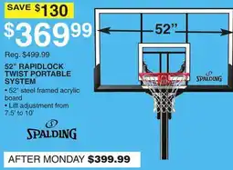 Dunham's Sports 52 RAPIDLOCK TWIST PORTABLE SYSTEM offer