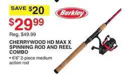 Dunham's Sports BERKLEY CHERRYWOOD HD MAX X SPINNING ROD AND REEL COMBO offer