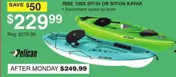 Dunham's Sports RISE 100X SIT-IN OR SIT-ON KAYAK offer