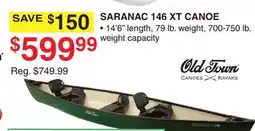 Dunham's Sports OLD TOWN SARANAC 146 XT CANOE offer
