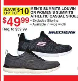 Dunham's Sports SKECHERS MEN'S SUMMITS LOUVIN OR WOMEN'S SUMMITS ATHLETIC CASUAL SHOES offer