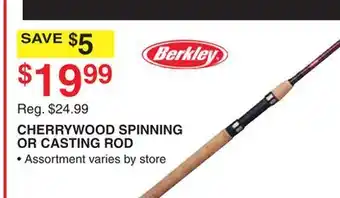Dunham's Sports CHERRYWOOD SPINNING OR CASTING ROD offer