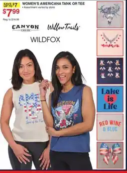 Dunham's Sports WOMEN'S AMERICANA TANK OR TEE offer
