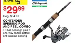 Dunham's Sports CONTENDER SPINNING ROD AND REEL COMBO offer