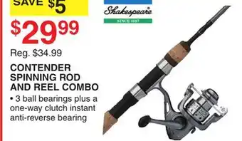 Dunham's Sports CONTENDER SPINNING ROD AND REEL COMBO offer