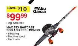 Dunham's Sports MAX STX BAITCAST ROD AND REEL COMBO offer