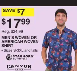 Dunham's Sports MEN'S WOVEN OR AMERICAN WOVEN SHIRT offer