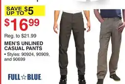 Dunham's Sports FULL BLUE MEN'S UNLINED CASUAL PANTS offer