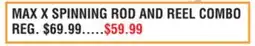 Dunham's Sports MAX X SPINNING ROD AND REEL COMBO offer