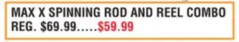Dunham's Sports MAX X SPINNING ROD AND REEL COMBO offer