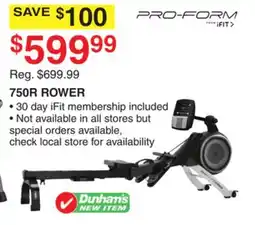 Dunham's Sports PRO-FORM 750R ROWER offer