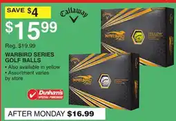 Dunham's Sports WARBIRD SERIES GOLF BALLS offer