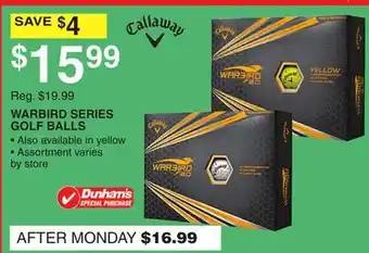 Dunham's Sports WARBIRD SERIES GOLF BALLS offer