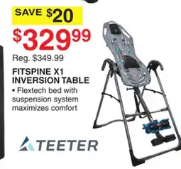 Dunham's Sports TEETER FITSPINE X1 INVERSION TABLE offer