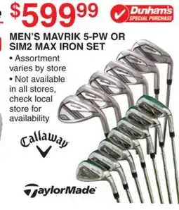 Dunham's Sports MEN'S MAVRIK 5-PW OR SIM2 MAX IRON SET offer