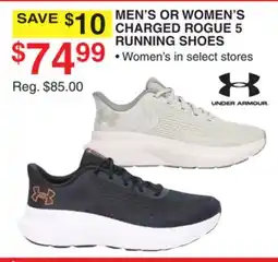 Dunham's Sports UNDER ARMOUR ROGUE 5 MEN'S OR WOMEN'S CHARGED ROGUE 5 RUNNING SHOES offer