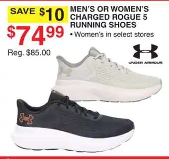 Dunham's Sports UNDER ARMOUR ROGUE 5 MEN'S OR WOMEN'S CHARGED ROGUE 5 RUNNING SHOES offer