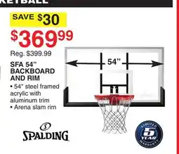 Dunham's Sports SFA 54 BACKBOARD AND RIM offer