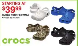 Dunham's Sports CLOGS FOR THE FAMILY offer
