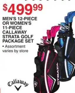 Dunham's Sports MEN'S 12-PIECE OR WOMEN'S 11-PIECE CALLAWAY STRATA GOLF PACKAGE SET offer