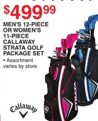 Dunham's Sports MEN'S 12-PIECE OR WOMEN'S 11-PIECE CALLAWAY STRATA GOLF PACKAGE SET offer