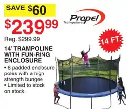 Dunham's Sports 14' TRAMPOLINE WITH FUN-RING ENCLOSURE offer