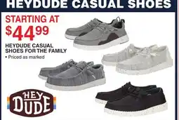 Dunham's Sports HEYDUDE CASUAL SHOES FOR THE FAMILY offer