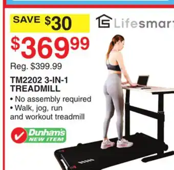Dunham's Sports TM2202 3-IN-1 TREADMILL offer